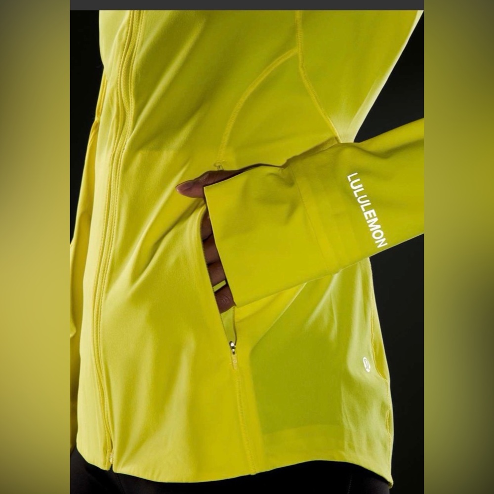 NWOT New Lululemon Mist Over Windbreaker Sonic Yellow - Picture 7 of 12